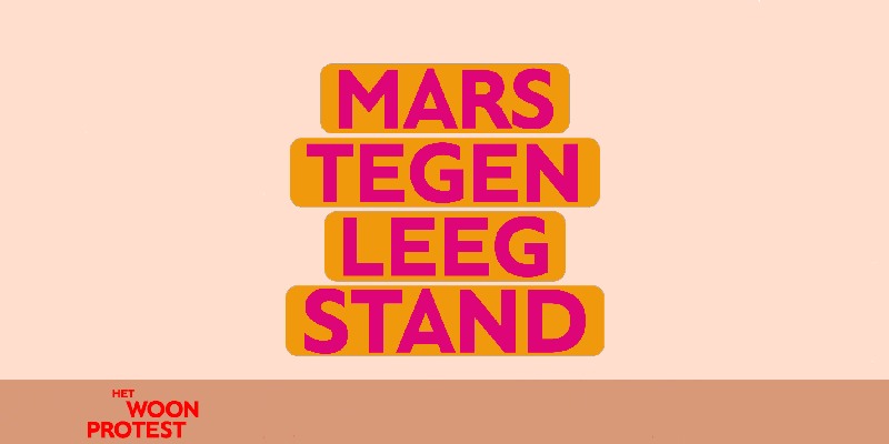 Straat Consulaat neemt deel aan het Woonprotest in Amsterdam