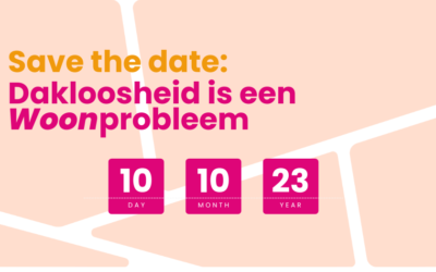 Save the date: Wereld Dakloze Mensen dag – 10 oktober 2023